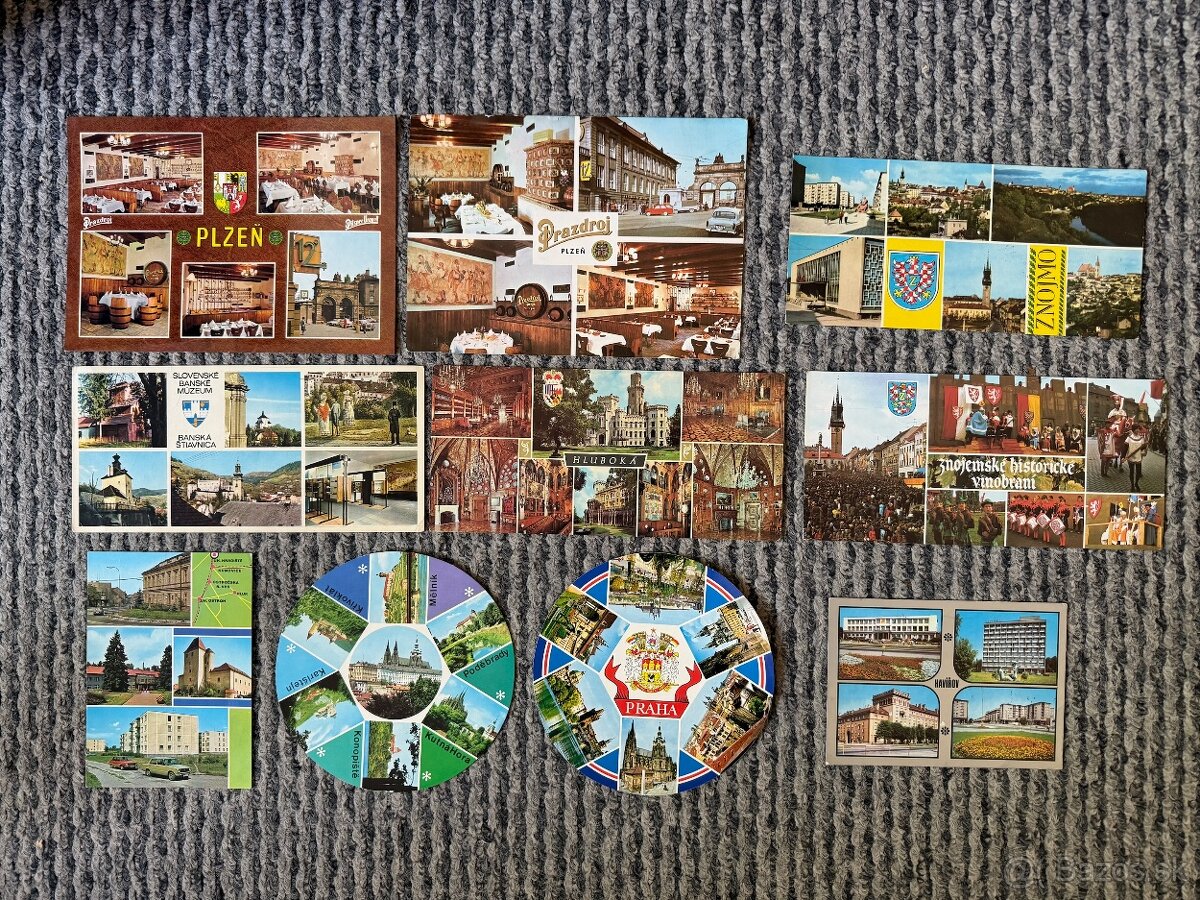 Retro pohľadnice Československo - 60 kusov - 2