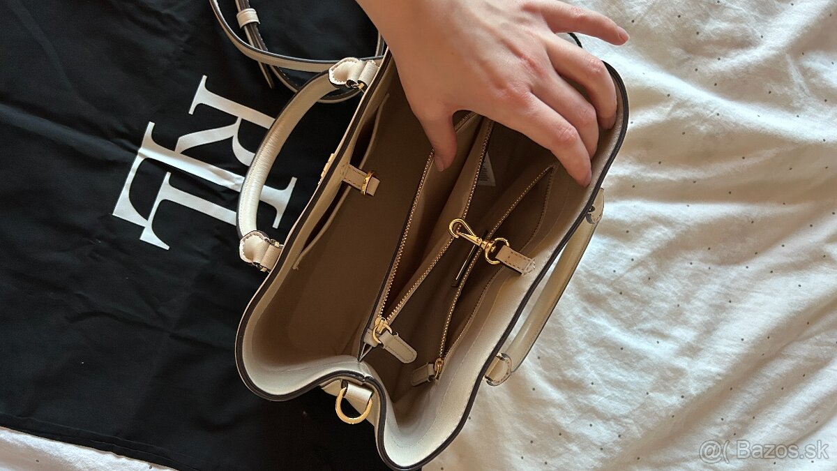 Kožená kabelka Lauren Ralph Lauren Marcy - svetlo bežová - 2
