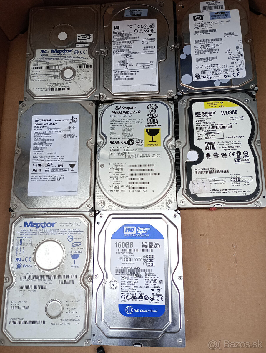 Predám HDD disky a OLD disky PATA, SATA, SCSI, CompactFlash - 2