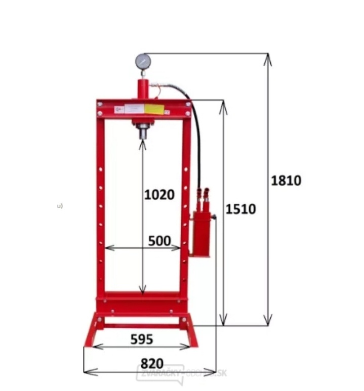 Hydraulický lis 20T - dvojrýchlostná pumpa - 2
