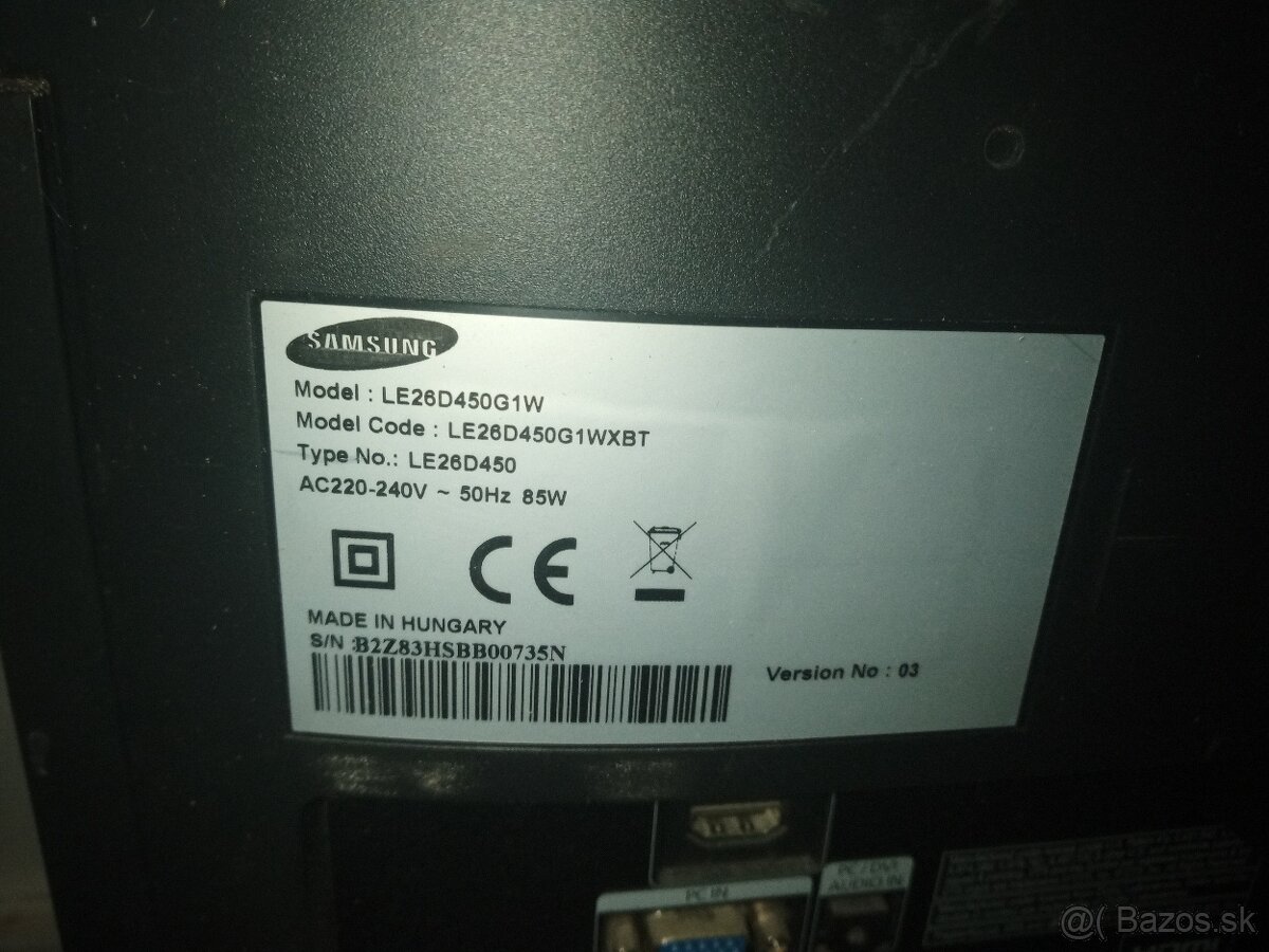 Predám led televízor Samsung LE26D450G1 - 2