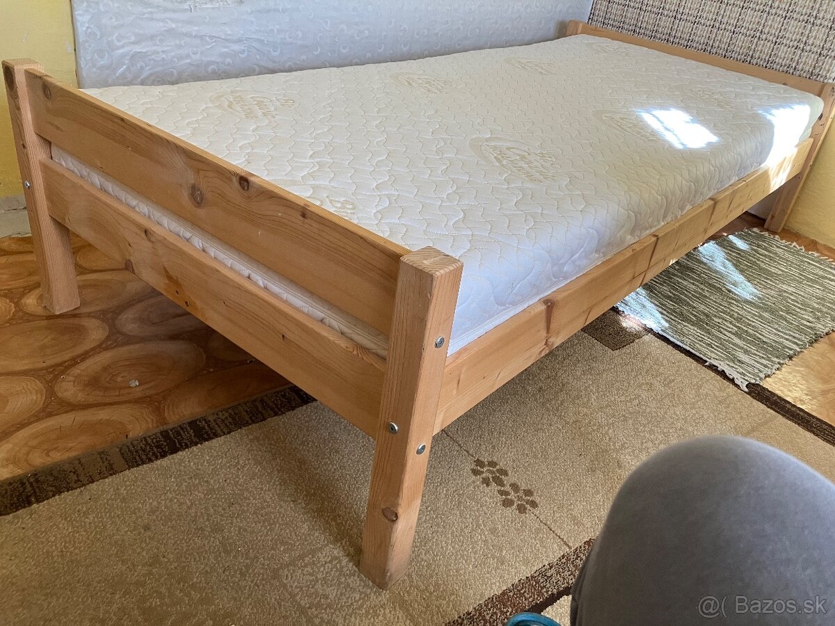 Jednolozko posteľ 90/200 plus matrac - 2