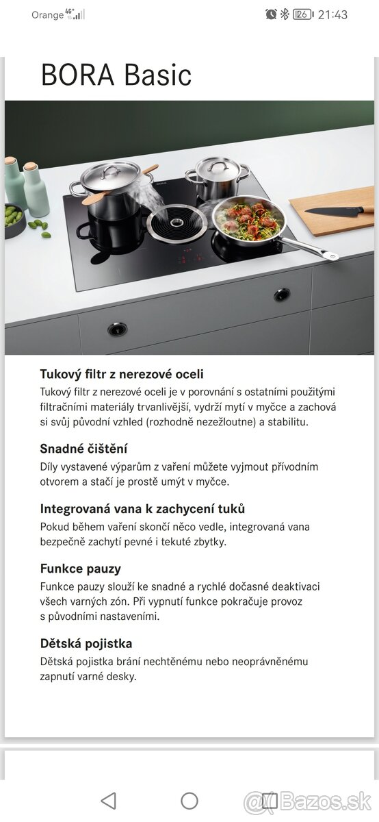 Indukčná varná doska BORA - 2