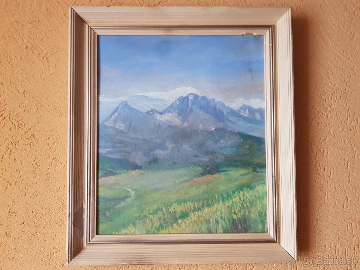 Predám olejomaľbu na sololite hory - 2