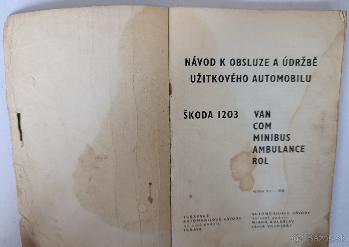 Škoda 1203 Návod - 2