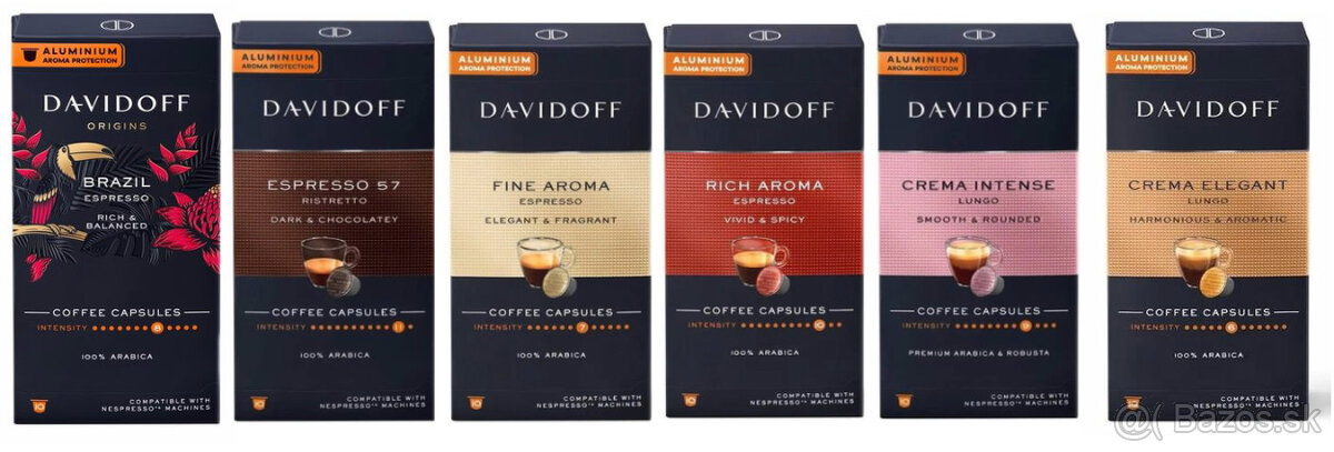 Kávové kapsuly Lavazza, Davidoff, Lor - 2