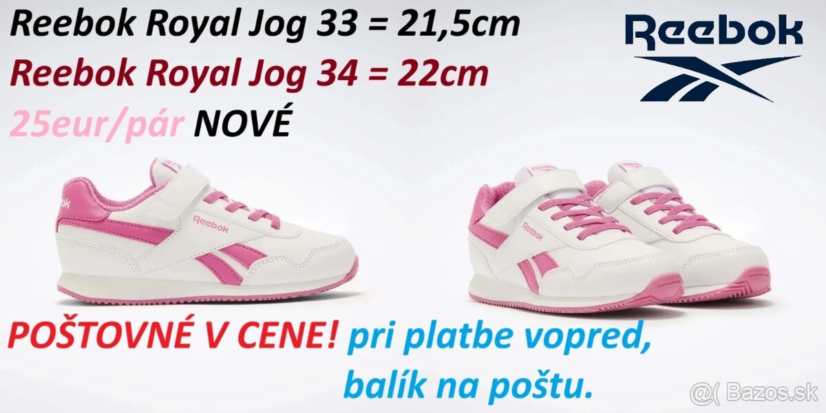 Reebok Royal Jog, Poštovné v cene - 2
