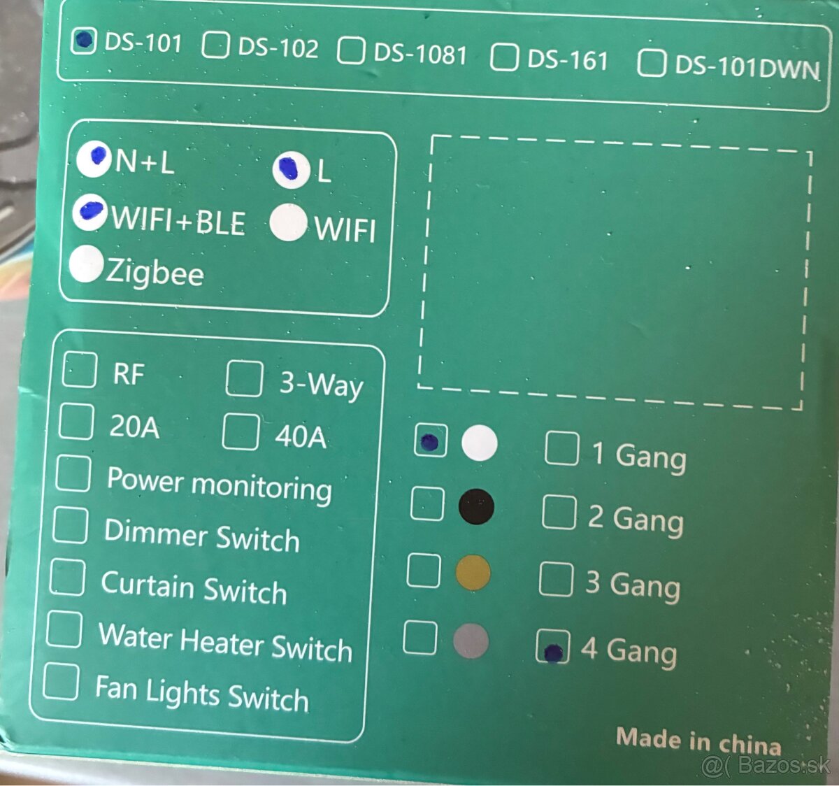 Smart switch 4 tlačidlový vypínač 4gang ; 2 Smart vypínače 4 - 2