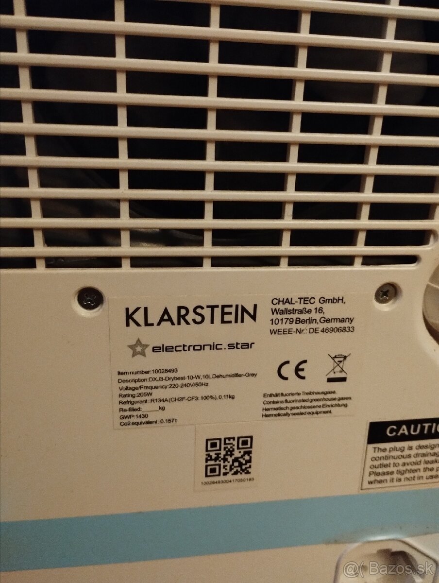 Odvlhčovač Klarstein Drybest 10L - 2