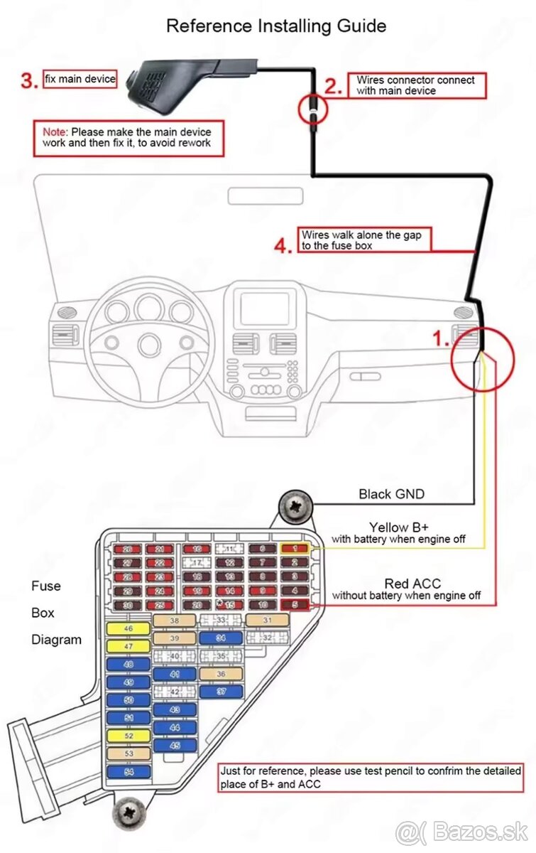 HD 4K 2160P WiFi kamera do auta - 2
