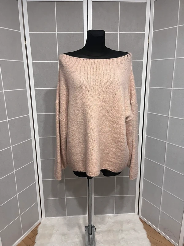 Dámsky ružový pulover - 2