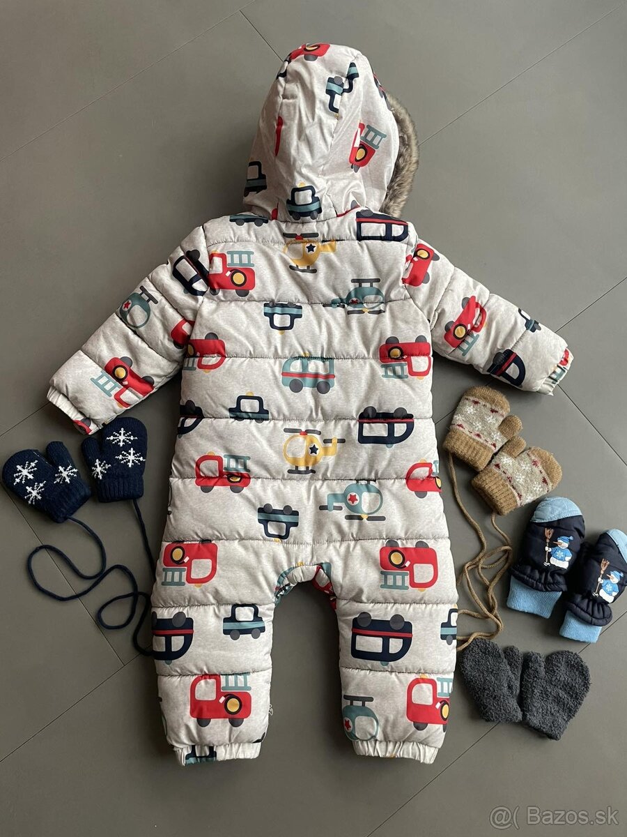 Zimny overal velkost 86 +rukavice - 2