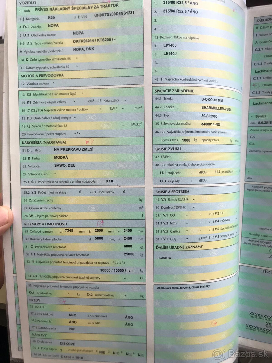 Traktorový náves, tandem, Nopa - 2