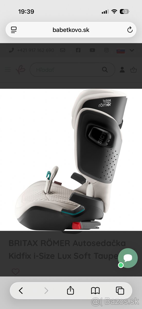 Britax romer kidfix i size lux - 2