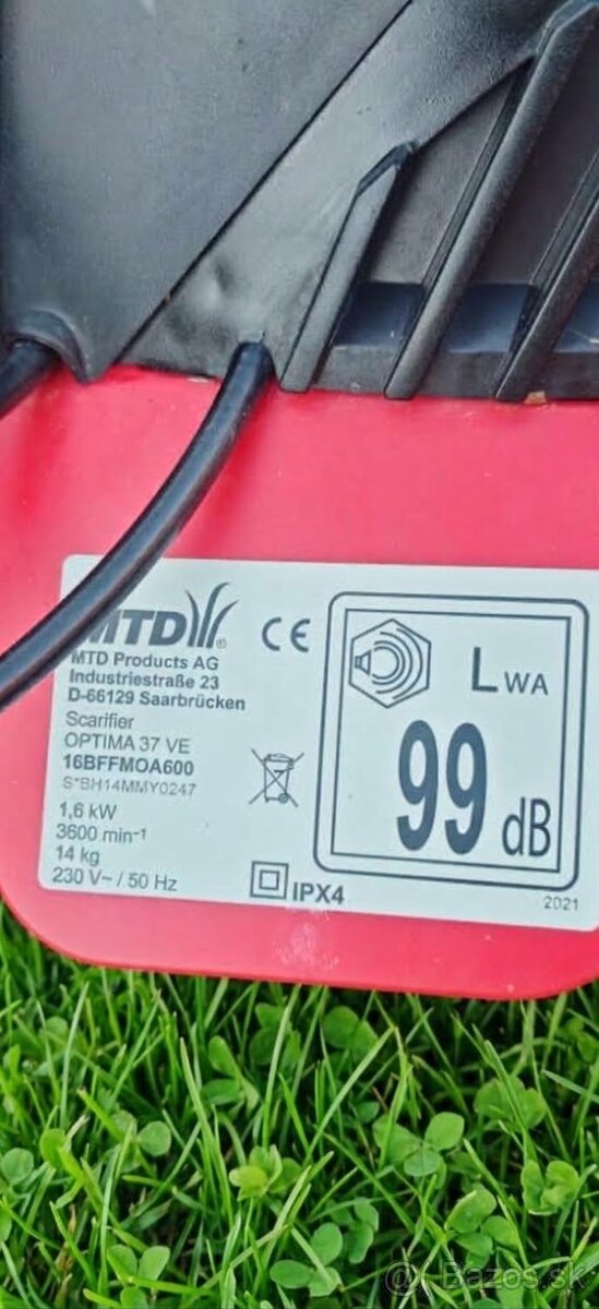 Elektrický-vertikutator MTD-Optima-37 - 2
