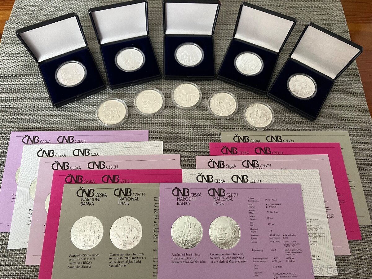 Strieborné pamätáme mince ČNB 2023 BK + PROOF - 2