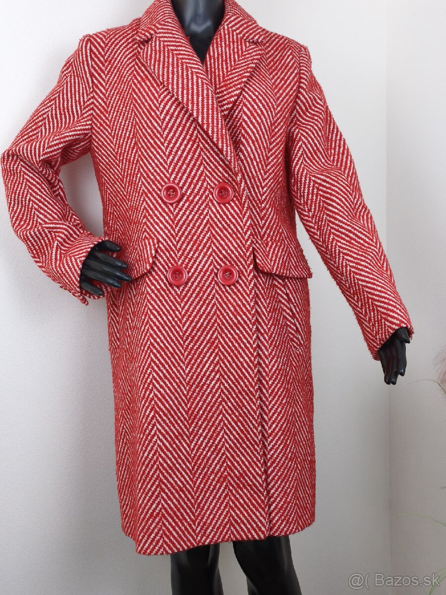 Dámsky kabát červený - 2