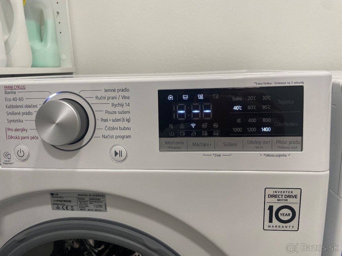 Pračka so Sušičkou 9/6KG LG ThinQ - 2