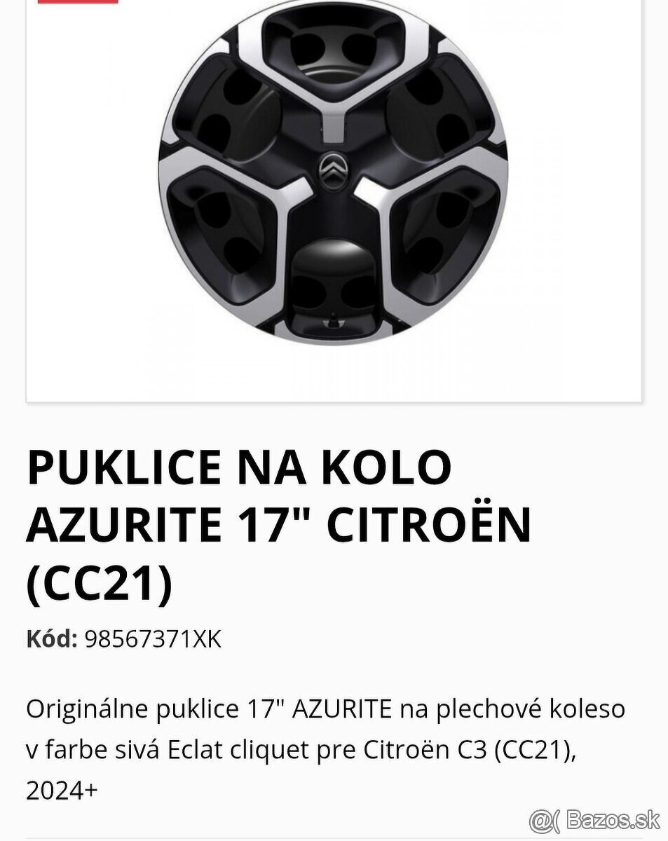 Citroen puklice R17 - 2