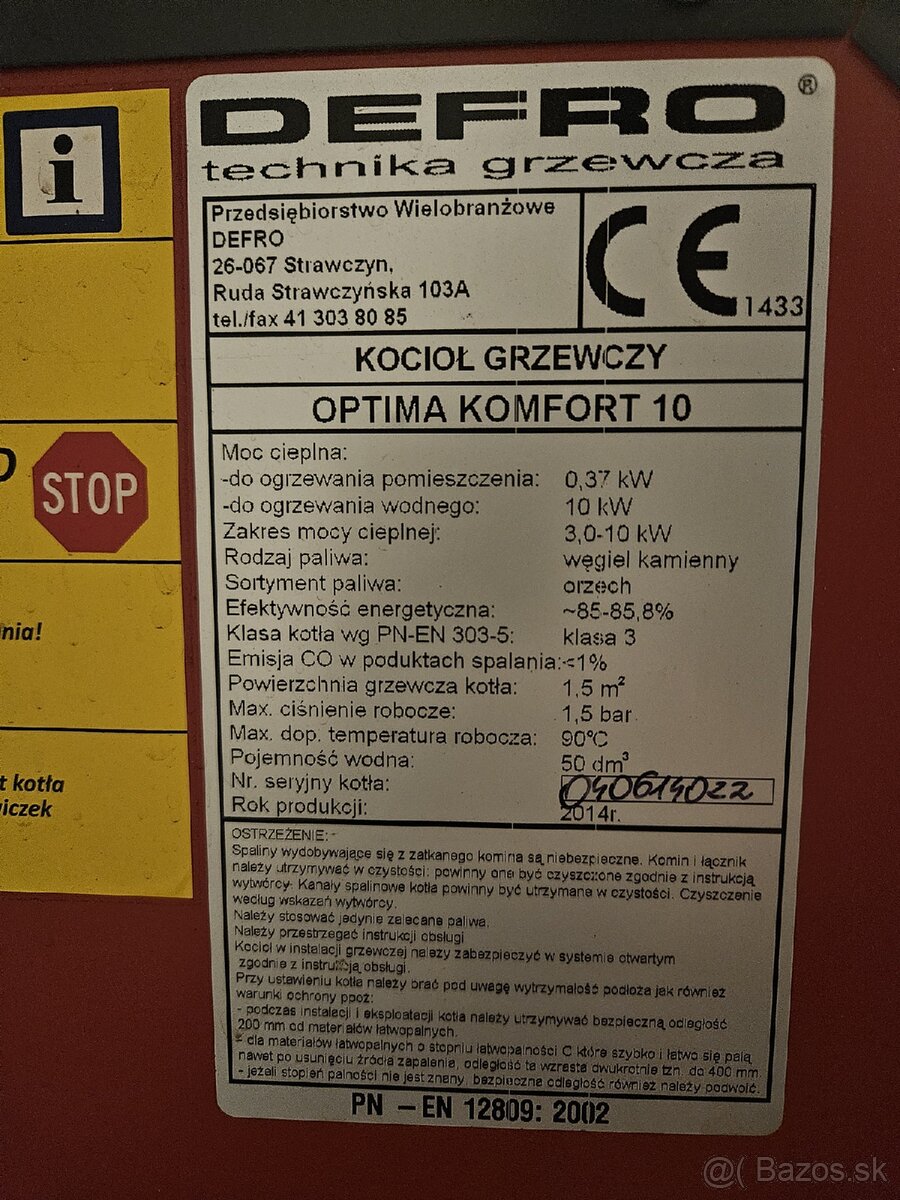 Pec - Kotol na tuhe palivo DEFRO - 2