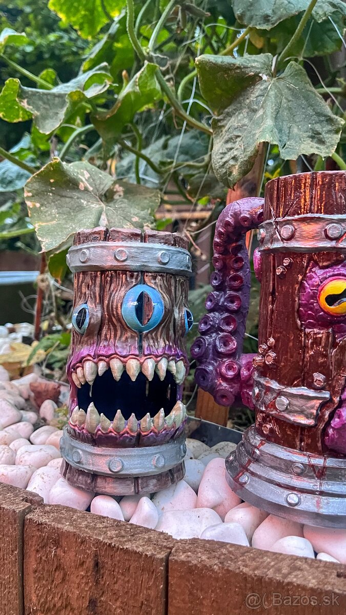 Fantasy 3D tlačené drziaky na plechovky – ručne maľované - 2