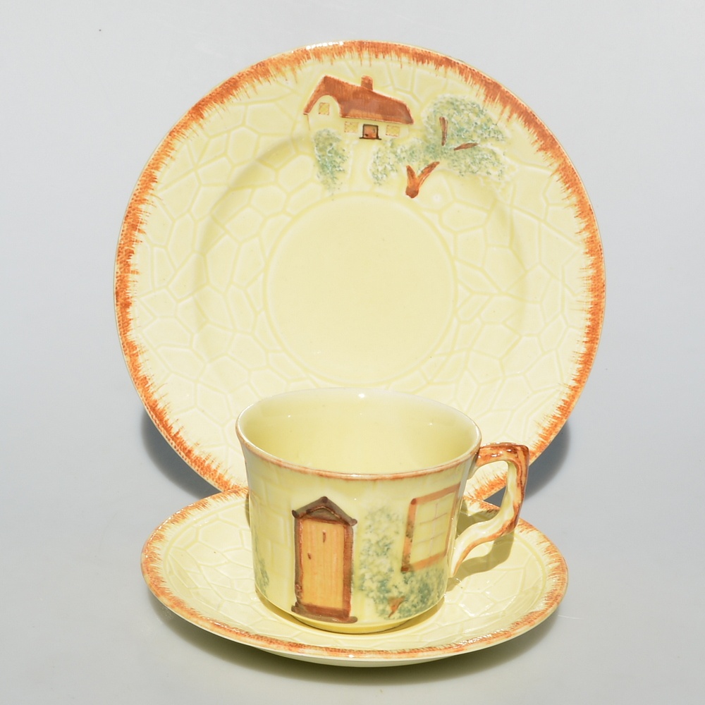 Starožitný keramický trojset z Anglicka - Domček - 2