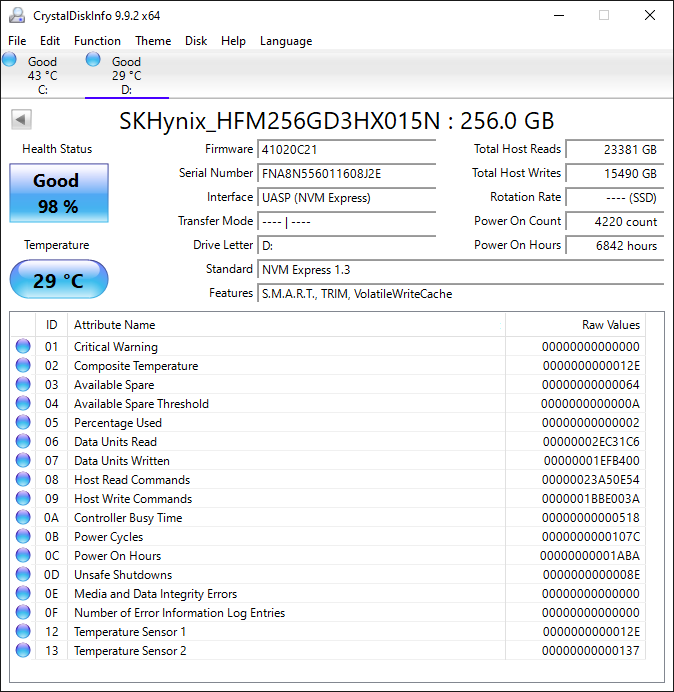 256GB m.2 SSD - 2
