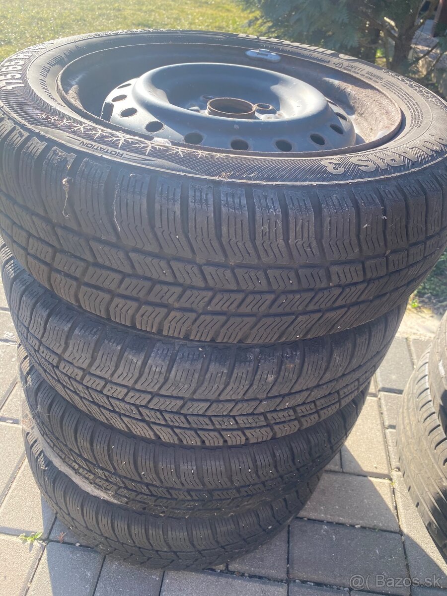 Pneumatiky zimne barum polaris 175/65 r 14 disky plechove - 2