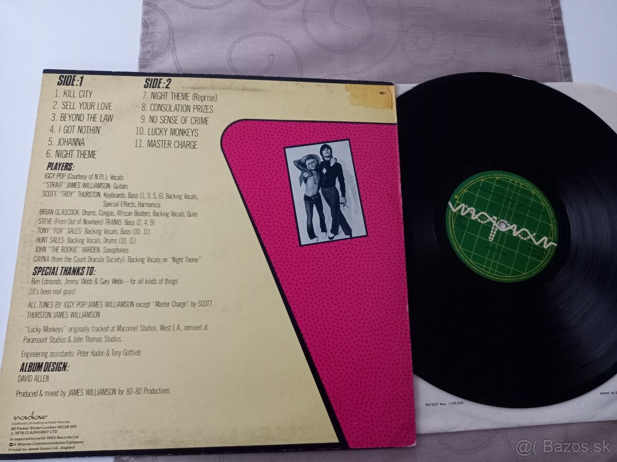 IGGY POP & JAMES WILLIAMSON „Kill City“ /Radar Rec. 1978/ga - 2