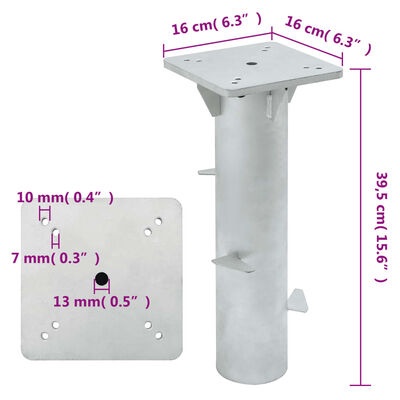 Kovový stojan na slnečník - 2