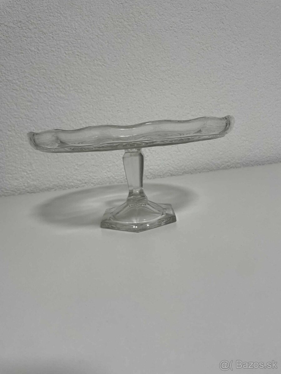 Predám podnos na tortu/dezerty - sklo - 2