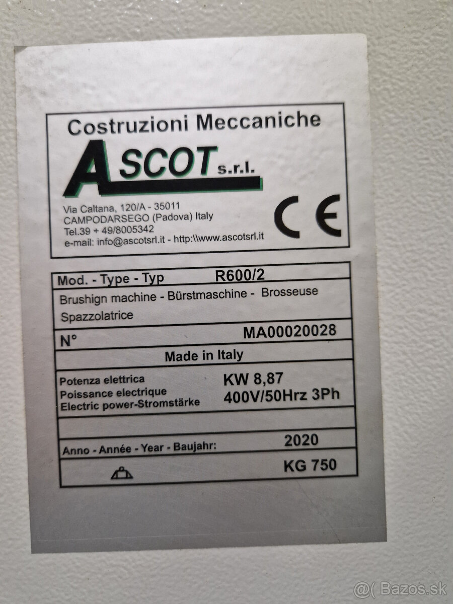 Kartáčovačka ASCOT R 600/2 - 2
