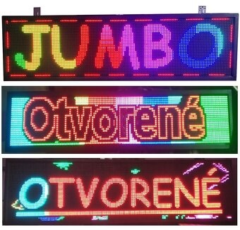 Farebná LED reklama displej pútač panel 200x40cm - 2