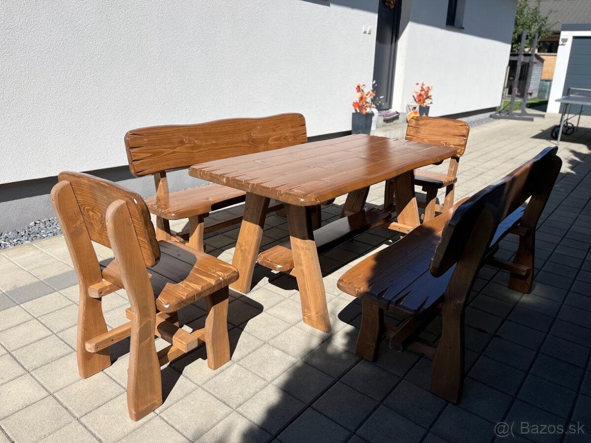 Predám záhradné sedenie z masívneho dreva - 2