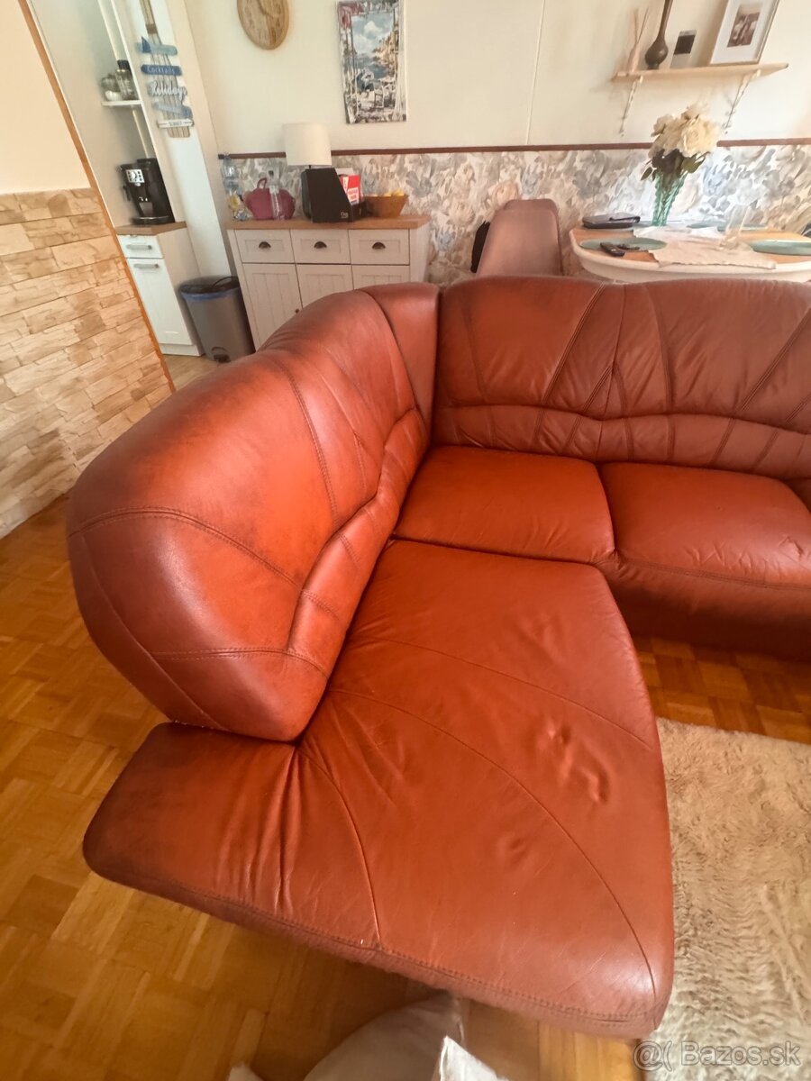Kožená mohutná sedačka - 2
