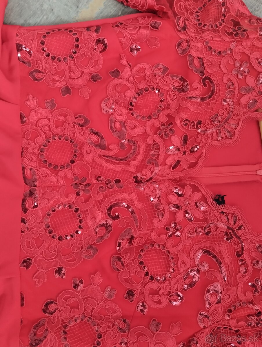 Červené dlhé šaty 42 - 2