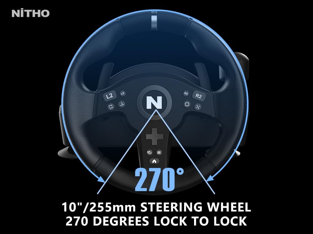 Pretekársky volant NITHO Drive Pro V200 pre PC, PS4, Xbox - 2
