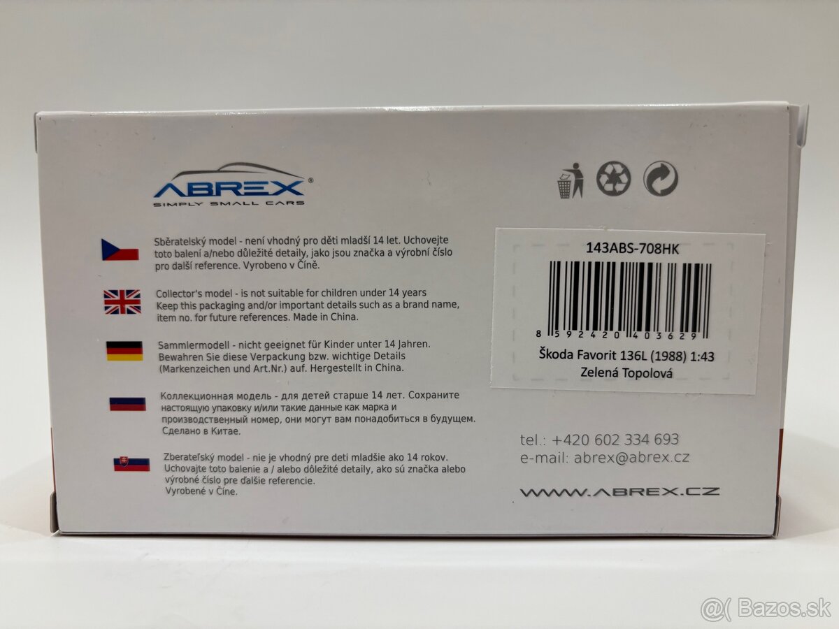 Model Škoda Favorit 1:43 - 2