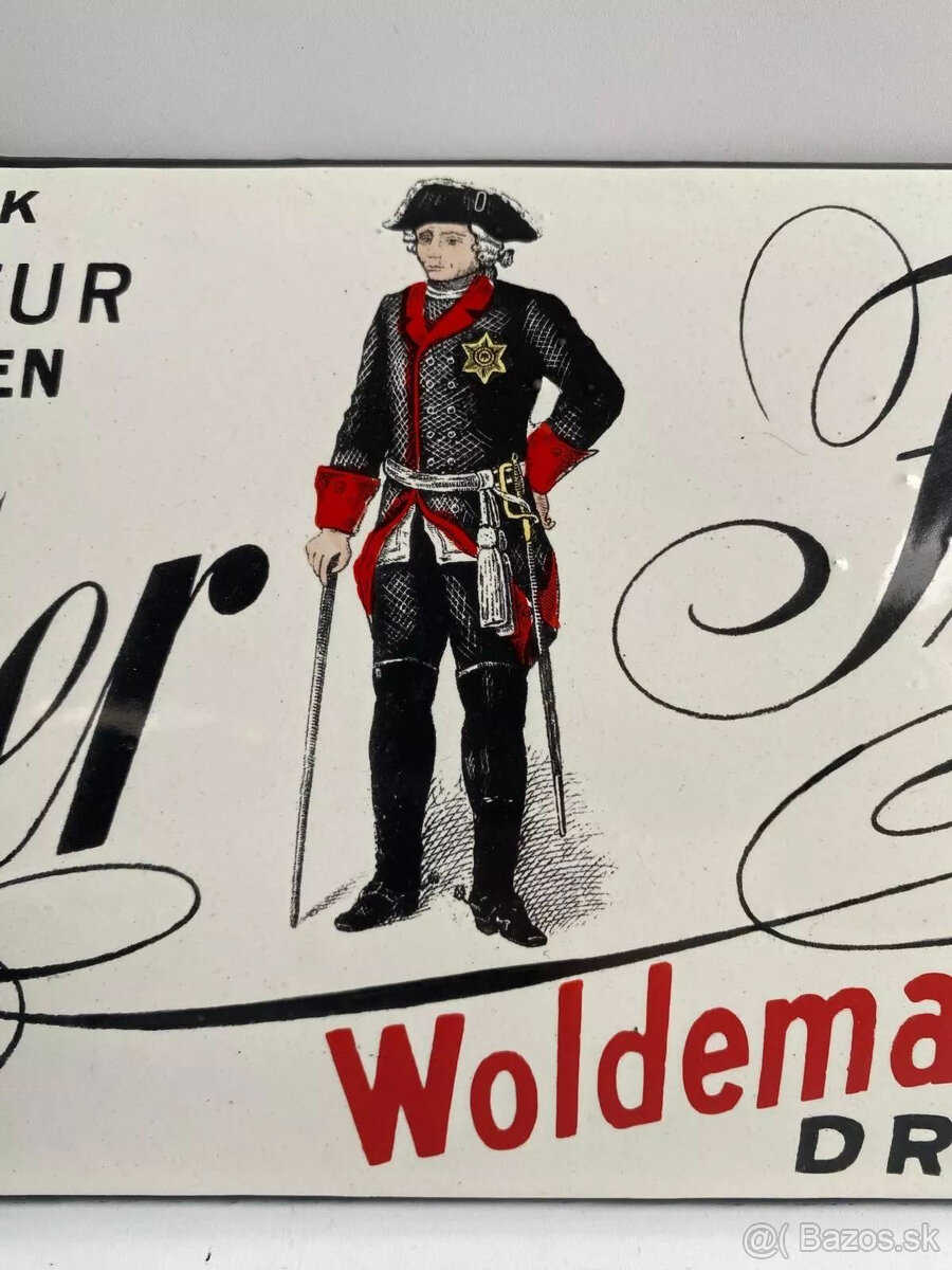 veľmi vzácna smaltovaná ceduľa s parným liehom a likérom, st - 2