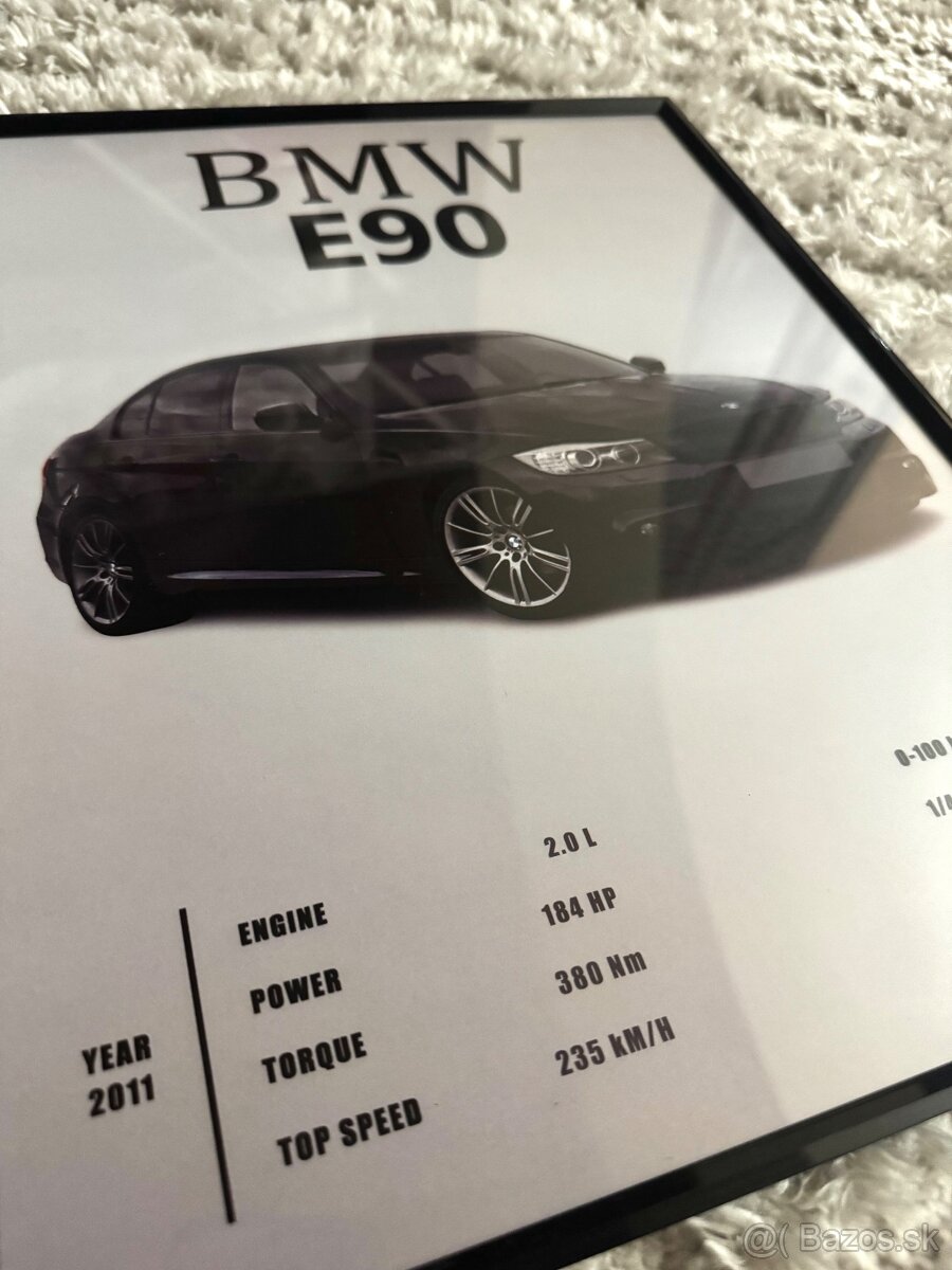 BMW E90 OBRAZ A3 s rámom - 2