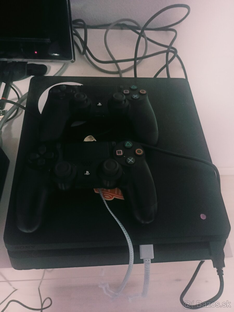 PS 4 slim 500gb 2x gamepad+ PS vr+ 16 hier - 2