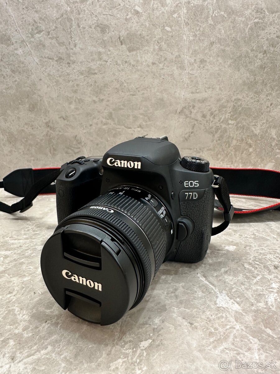 Canon EOS 77D + objektív 18-55mm + Godox blesk + príslušenst - 2