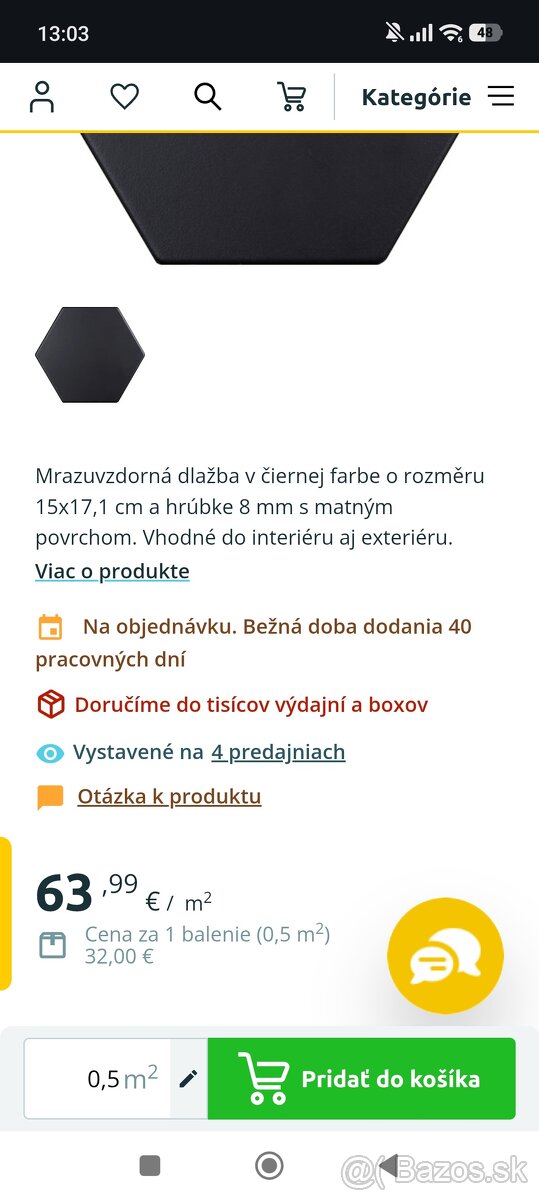 Predám dlažbu - hexagon - 2