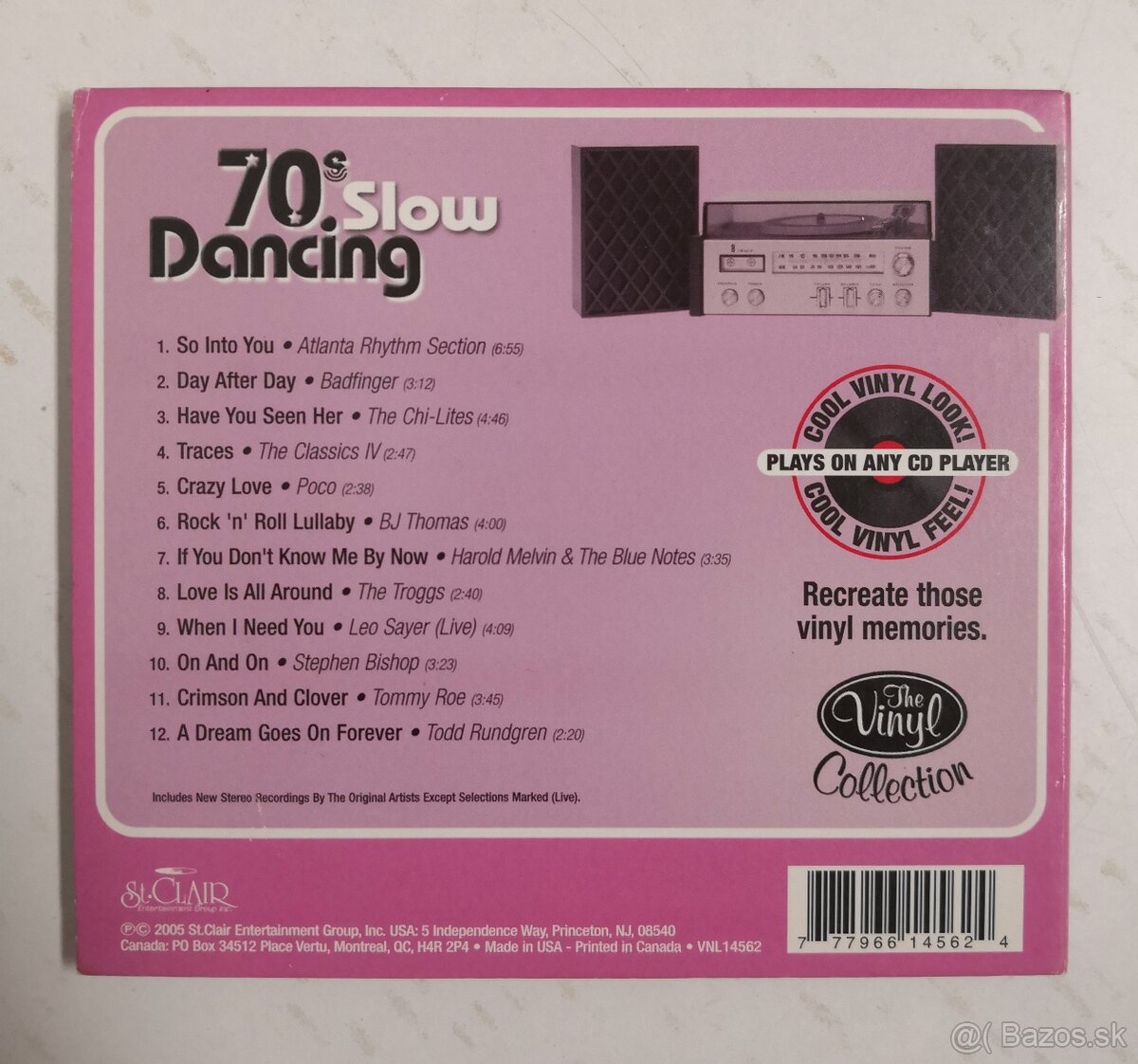 The Vinyl Collection - 70s Slow Dancing CD v tvar - 2