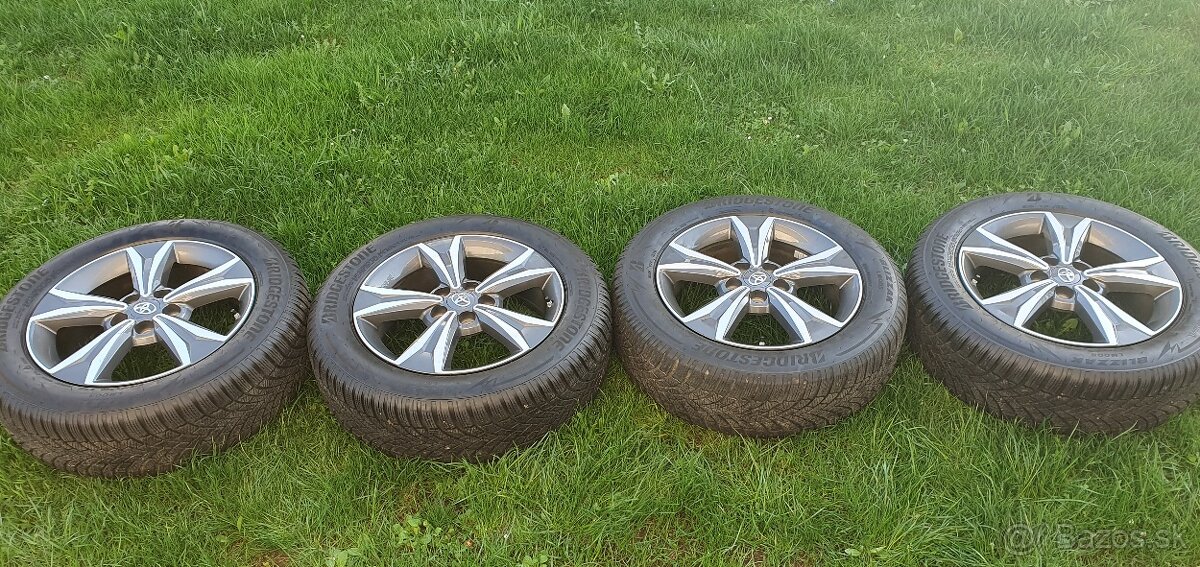 originál alu Toyota R17 + zimné pneu 215/60/17 - 2