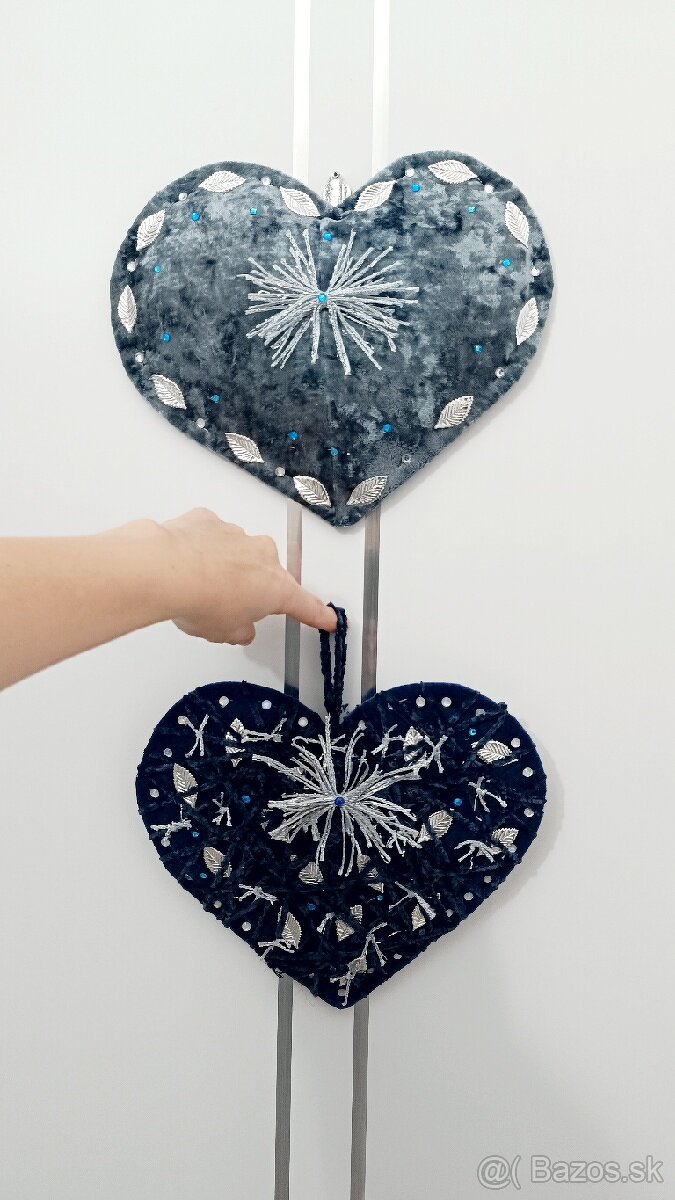 Originálne vianočné ozdoby na dvere ( veniec ) Zamatové - 2