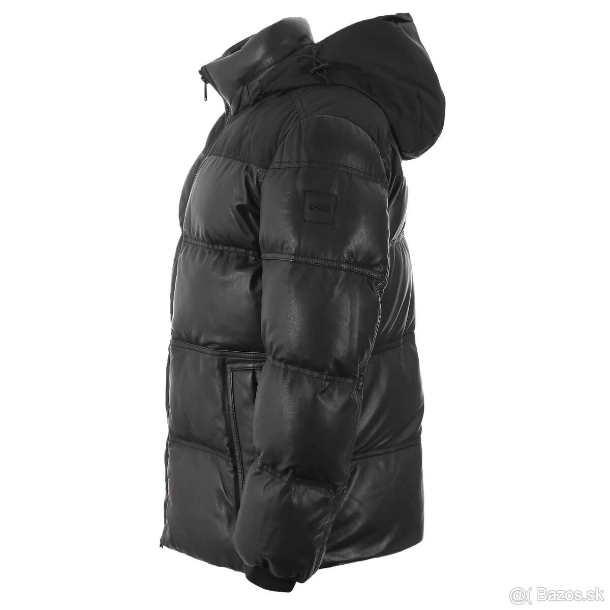 Čierna kožená bunda BOSS Joholo úplne nová veľkosť 48 - 2