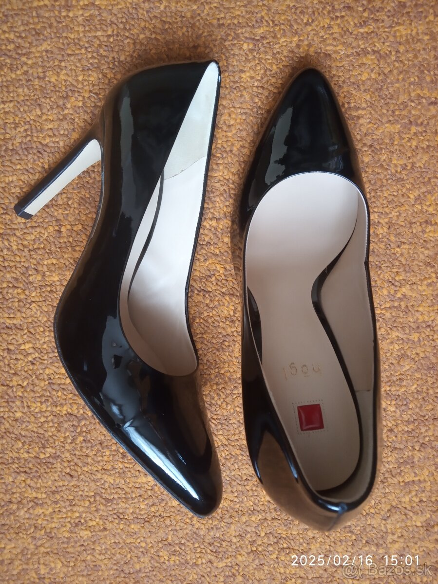 Lakované celokožené lodičky luxusné - 2