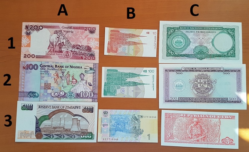 Bankovky mix svet 1 - 2