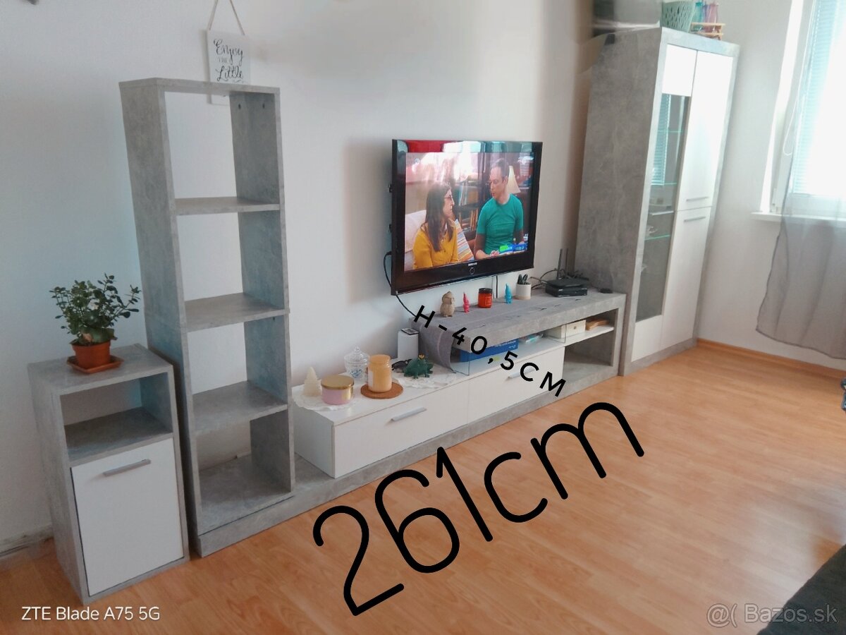 Obývacia stena dekor betón - 2